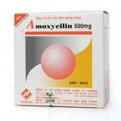 Amoxicilin 500mg Hộp/ 10 vỉ x 10 viên nang