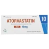 Atorvastatin 10mg TV Hộp 3 vỉ x 10 viên    KĐ
