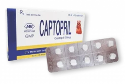 Captopril 25 Mg Mebiphar Hộp/10 Vỉ X 10 Viên