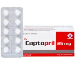 Captopril 25mg Domesco Hộp/10 Vỉ x 10 Viên