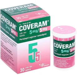 Coveram 5-5 mg Hộp/1 Lọ x 30 Viên