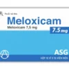 Meloxicam 7.5 mg ASG Hộp/5Vỉ x 10 Viên Nén