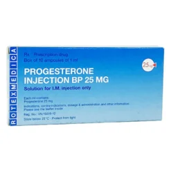 Progesterone BP 25mg Hộp/ 10 ống x 1ml