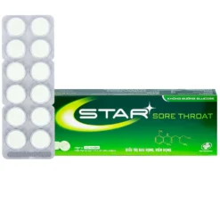 Star Sore Throat Hộp/2 Túi Nhôm x 12 Viên Ngậm Không Đường