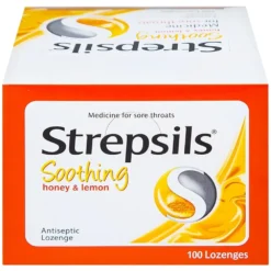 Strepsils Soothing Honey&Lemon  Hộp/50 gói x 2 Viên Ngậm