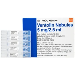 Ventolin Nebules 5mg/2.5ml Hộp/4 Vỉ x 5 Ống