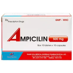 Ampicilin 500mg Thanh Hóa  Hộp 10 vỉ x 10 viên