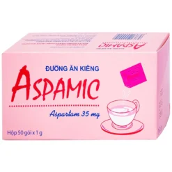 Đường Ăn Kiêng Aspamic Hộp/100 Gói x 1g