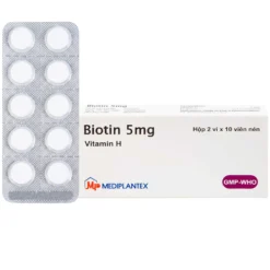 BIOTIN 5MG HỘP/ 2 VỈ X 10 VIÊN