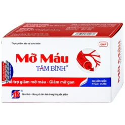 Mỡ Máu Tâm Bình  Hộp 5 vỉ x 12 viên