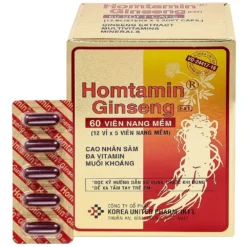 Homtamin Ginseng Korea Hộp/12 Vỉ x 5 Viên Nang Mềm