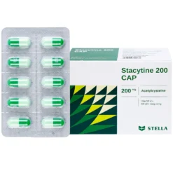 Stacytine 200 CAP (Acetylcysten)  Stella Hộp 10 Vỉ x 10 Viên (Thùng 90 hộp)       TY